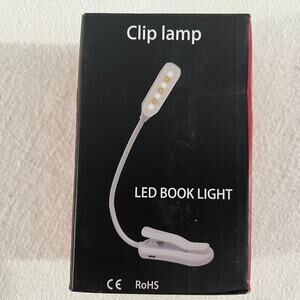 USB LED Book Light Flexible Touch Dimming Clip-On Reading Lamp for Bed & Travel